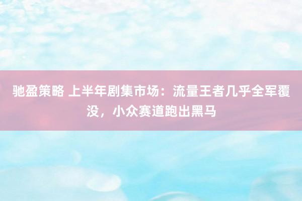 驰盈策略 上半年剧集市场：流量王者几乎全军覆没，小众赛道跑出黑马