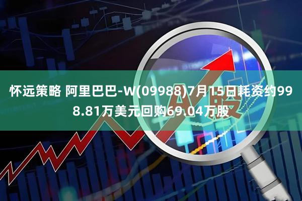 怀远策略 阿里巴巴-W(09988)7月15日耗资约998.81万美元回购69.04万股