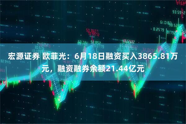 宏源证券 欧菲光：6月18日融资买入3865.81万元，融资融券余额21.44亿元